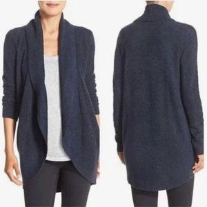 Barefoot Dreams CozyChic Navy Blue Circle Cardigan Sweater Size Med